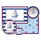 Personalized Set Sail Kids Dinnerware Set
