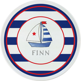 Personalized Set Sail Kids Plate