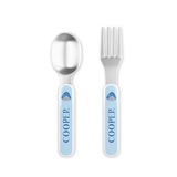 Personalized Sharks and Minnows Kids Fork & Spoon