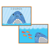 Personalized Sharks and Minnows Placemat