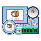 Personalized Slugger Kids Dinnerware Set