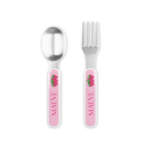 Personalized Strawberry Patch Kids Fork & Spoon