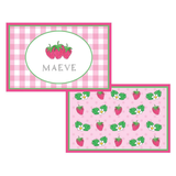 Personalized Strawberry Patch Kids Placemat