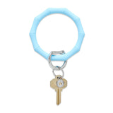 SILICONE BIG O KEY RING - SWEET CAROLINA BLUE BAMBO