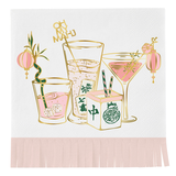 Mahjong Fringed Paper Beverage Napkins