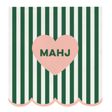 Mahjong Scalloped Paper Beverage Napkins