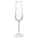 Blue Beads Champagne Glass