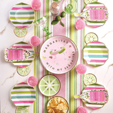 Decagon Stripe Paper Plates