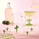 Cactus Acrylic Figurine Stem Margarita Glass