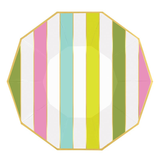 Decagon Stripe Paper Plates
