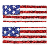 American Flag Glitter Hair Clips Set/ 2