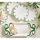 Green Ceramic Bow Platter