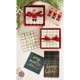 Merry Bear Ceramic Napkin Tray + Napkins Set