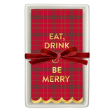 Eat Drink and Be Merry Ceramic Guest Napkin Tray + Napkins