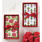 Holiday Topiaries Ceramic Guest Napkin Tray + Napkins