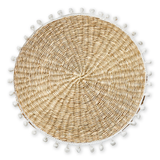 White Pompom Placemat