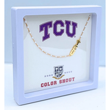 TCU Enamel Bead Necklace
