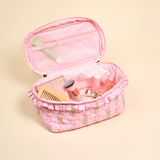 Oh So Fancy Pink Glam & Go Quilted Cosmetic Bag