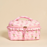 Oh So Fancy Pink Glam & Go Quilted Cosmetic Bag