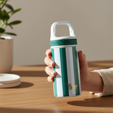 6 oz Teal Sicily Stripes Lil' Bitty Bottle