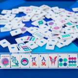 White Jewel-Tones Mahjong Travel Set
