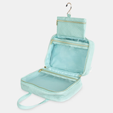 Woven Teal Hanging Cosmetic Bag