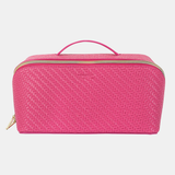 Large Herringbone Raspberry Beauty Bag