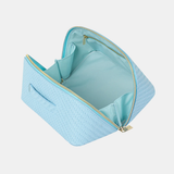 Herringbone Bluebell Medium Beauty Bag