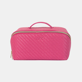 Medium Herringbone Raspberry Beauty Bag