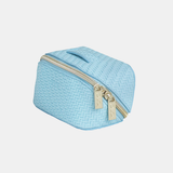 Small Herringbone Bluebell Beauty Bag