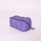 Royal Blue Gingham Glam Bag