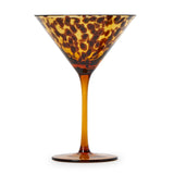 TORTOISE PRINT MARTINI GLASS