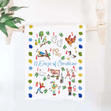 12 DAYS OF CHRISTMAS HOLIDAY TEA TOWEL