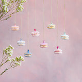 GLITTERVILLE MACAROON GLASS ORNAMENTAMENT - 2.25"