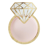 ENGAGEMENT RING PAPER LUNCH PLATES