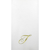 White Initial Linun Paper Guest Napkins