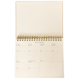 Taupe Fabric-Bound Weekly Desk Pad