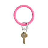 SILICONE BIG O KEY RING - TICKLED PINK CONFETTI