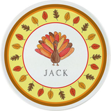 Personalized Tom Turkey Kids Plate