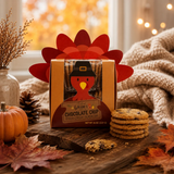 Thanksgiving Turkey Thin Crisp Chocolate Chip Cookies