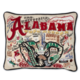 University of Alabama Collegiate Embroidered Pillow