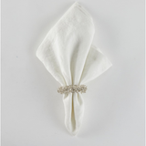 BEADED WREATH SILVER NAPKIN RING