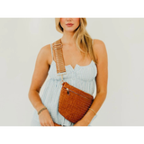 Brown Woven Bum Bag
