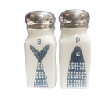 Heads or Tails Ceramic Fish S & P Set