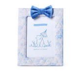 Large Blue Toile Quilted Frame