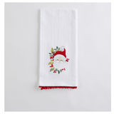HOLIDAY SANTA EMBROIDERED TEA / DISHTOWEL