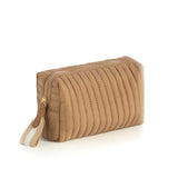 EZRA SMALL BOXY COSMETIC POUCH - TAN