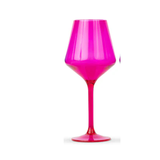 Acrylic Stemmed Wine Glass - Pink