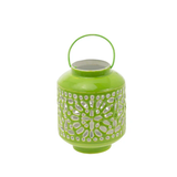 Small Lime Metal Outdoor Lantern