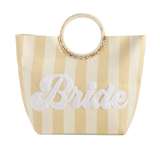 BRIDE STRIPE TOTE - NATURAL